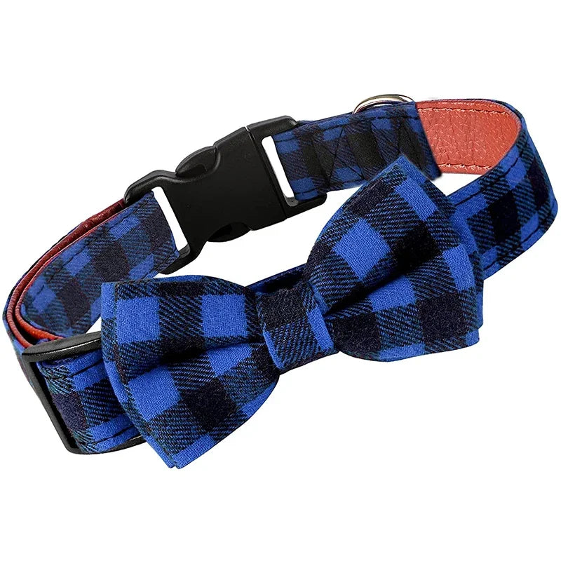 Premium Adjustable Plaid Bow Tie For Dogs And Cats by PawHaven