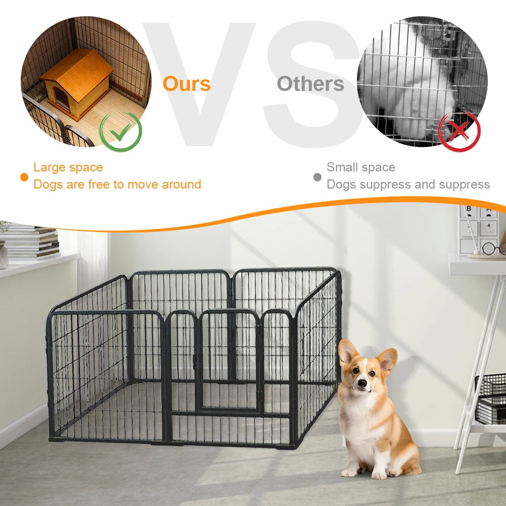 Premium Six Panel Foldable Dog Playpen Heavy Duty by PawHaven