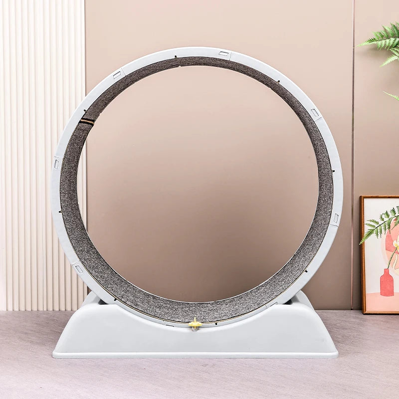 Cat Running Exercise Wheel Treadmill, Ultra-Quiet Safety Cat Training Toy with and Locking Mechanism,Removable Carpeted Runway by PawHaven