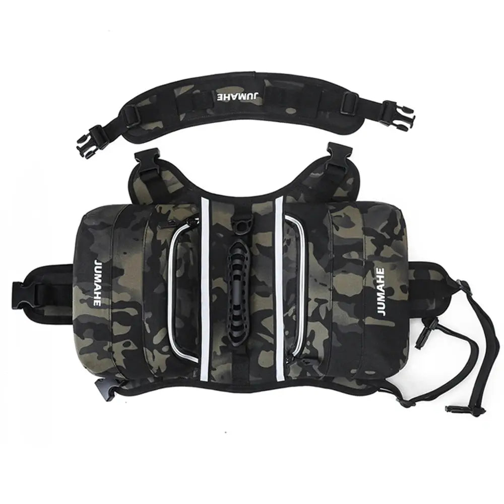 Pet Snack Bag Outdoor Dog Backpacks Harness Reflective Chest Strap Double Bags Vest Walk Travel Camping for Medium Large Dog by PawHaven