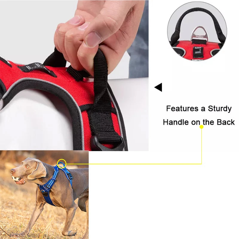 Premium Reflective Dog Vest Harness With Nylon Padding by PawHaven