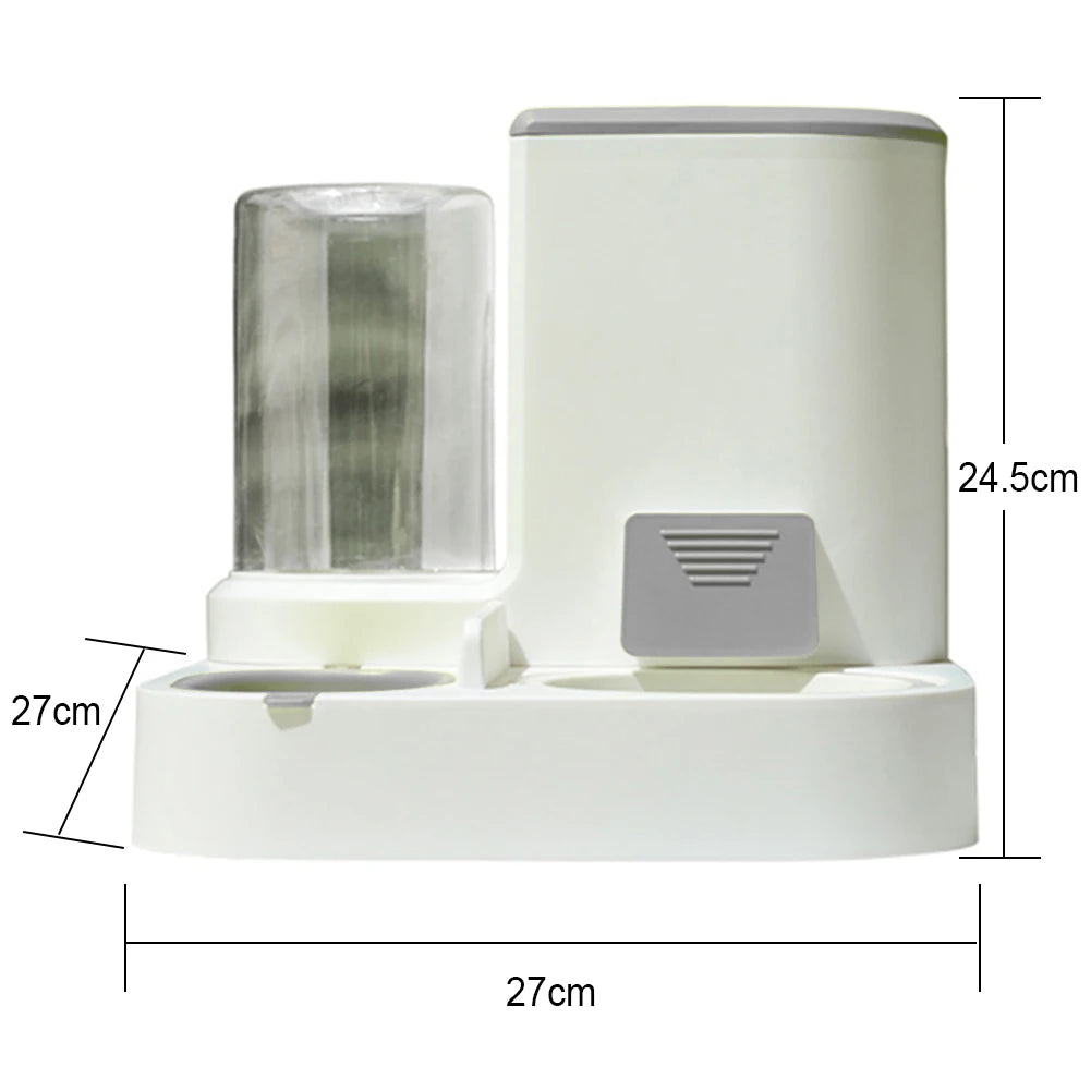 Premium Spillproof Cat Water Fountain And Auto Feeder by PawHaven