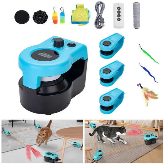 Cat Toys Automatic/Remote Control Cat Toy Interactive Cat Toy Cat Treadmill Adjustable Speed Simulated Cat Hunting Toy by PawHaven
