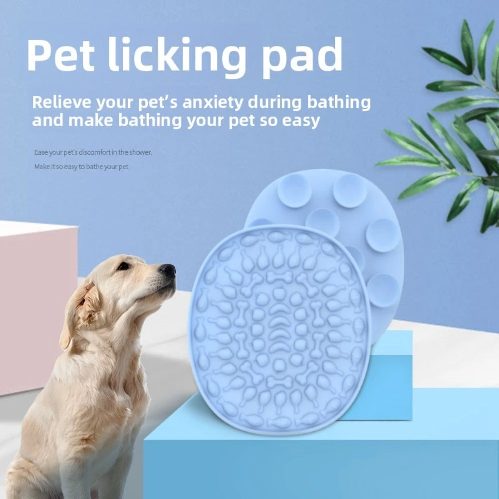 Silicone Pet Licking Mat & Slow Feeder Bowl, Interactive Treat Dispenser Pad for Dogs & Cats, Toy for Bath Time & Food Hiding by PawHaven