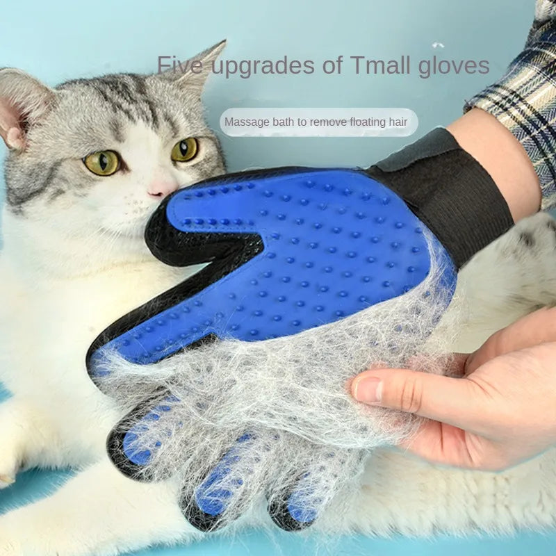 Silicone Pet Grooming Gloves For Cats And Dogs Hair Removal by PawHaven