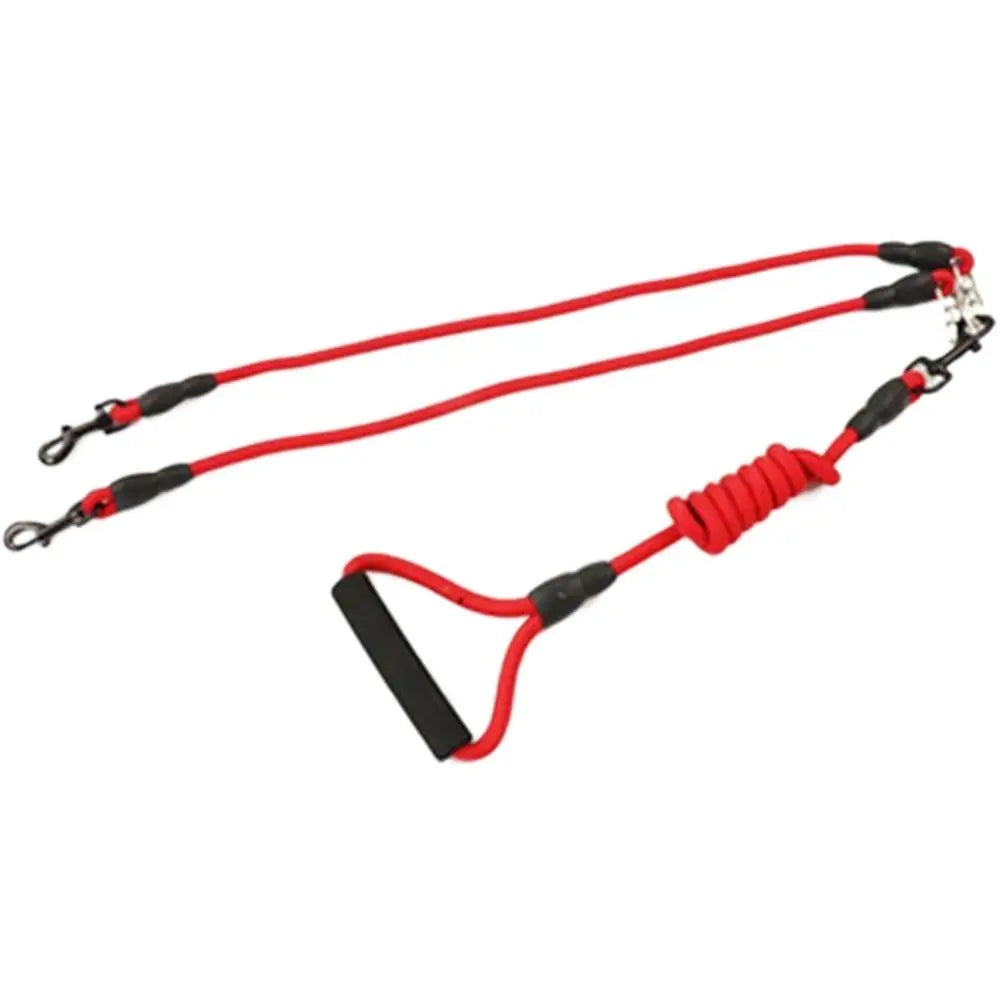 Pet Leash Nylon Double Dual Two Heads Dogs Rope 2 Way Coupler Walk Dogs Collars Harness Leads Dog Leashes by PawHaven