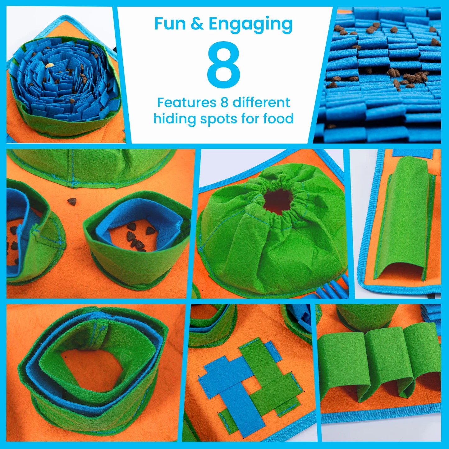Snuffle Mat for Dogs, Interactive Feeding Game for Boredom and Mental Stimulation, Dog Feeding Mat Encourages Natural by PawHaven