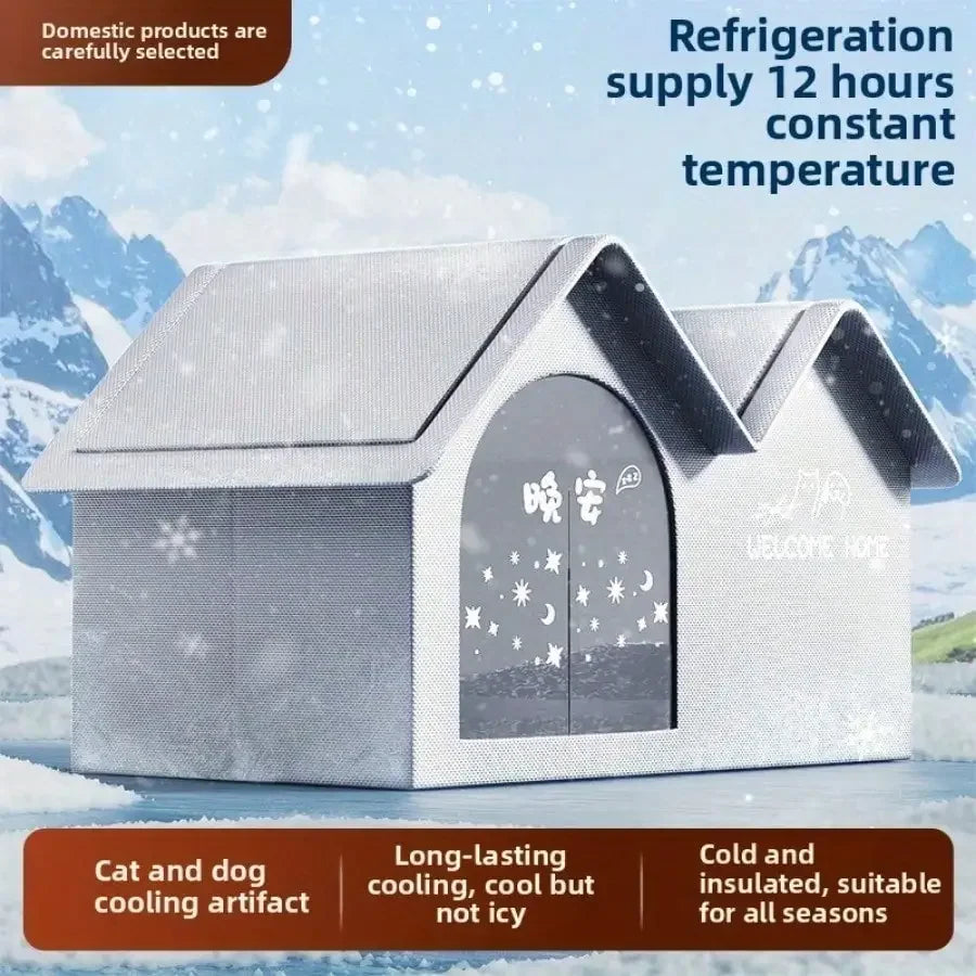 summer small middle Cat dog Ice House Air Conditioning BED Summer Cooling Tool Nest Dog Dog Four Seasons Pet Ice House by PawHaven