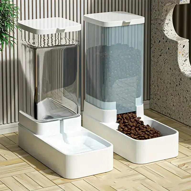 Premium Automatic Dog And Cat Feeder And Water Dispenser Set by PawHaven