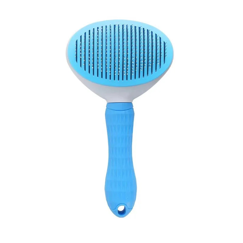 Pet One Button Self Cleaning Slicker Brush Automatic Hair Remover Comb Dog Cat Massage Needle Comb For Pet Beauty Care Supplies by PawHaven