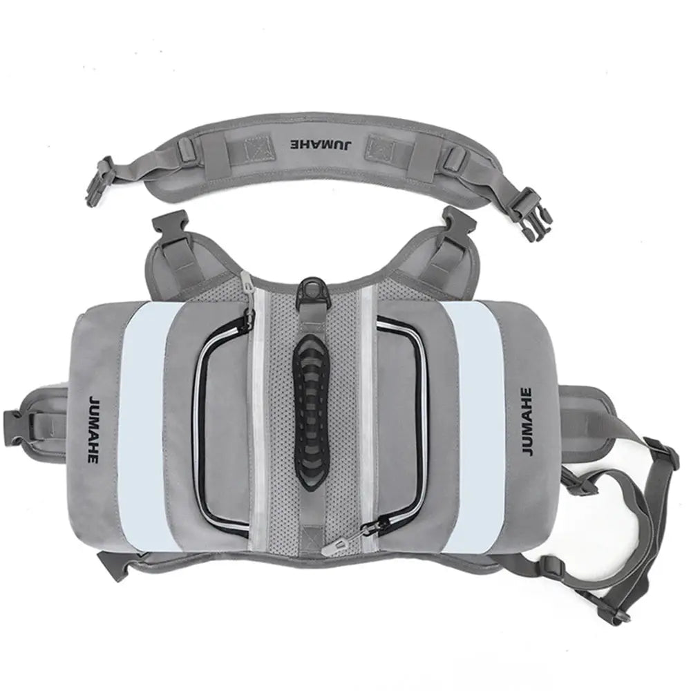 Pet Snack Bag Outdoor Dog Backpacks Harness Reflective Chest Strap Double Bags Vest Walk Travel Camping for Medium Large Dog by PawHaven