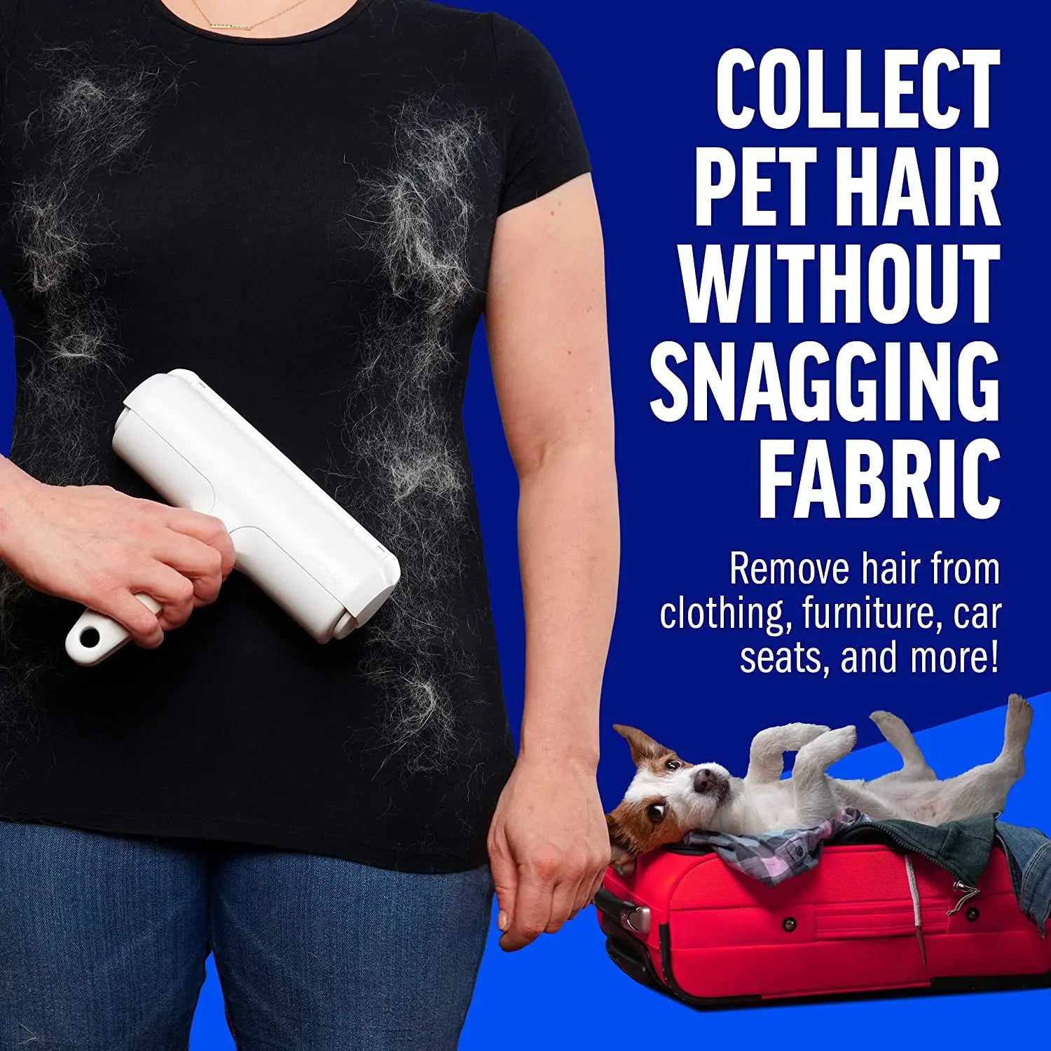Premium Pet Hair Remover Roller With Self Cleaning Base by PawHaven