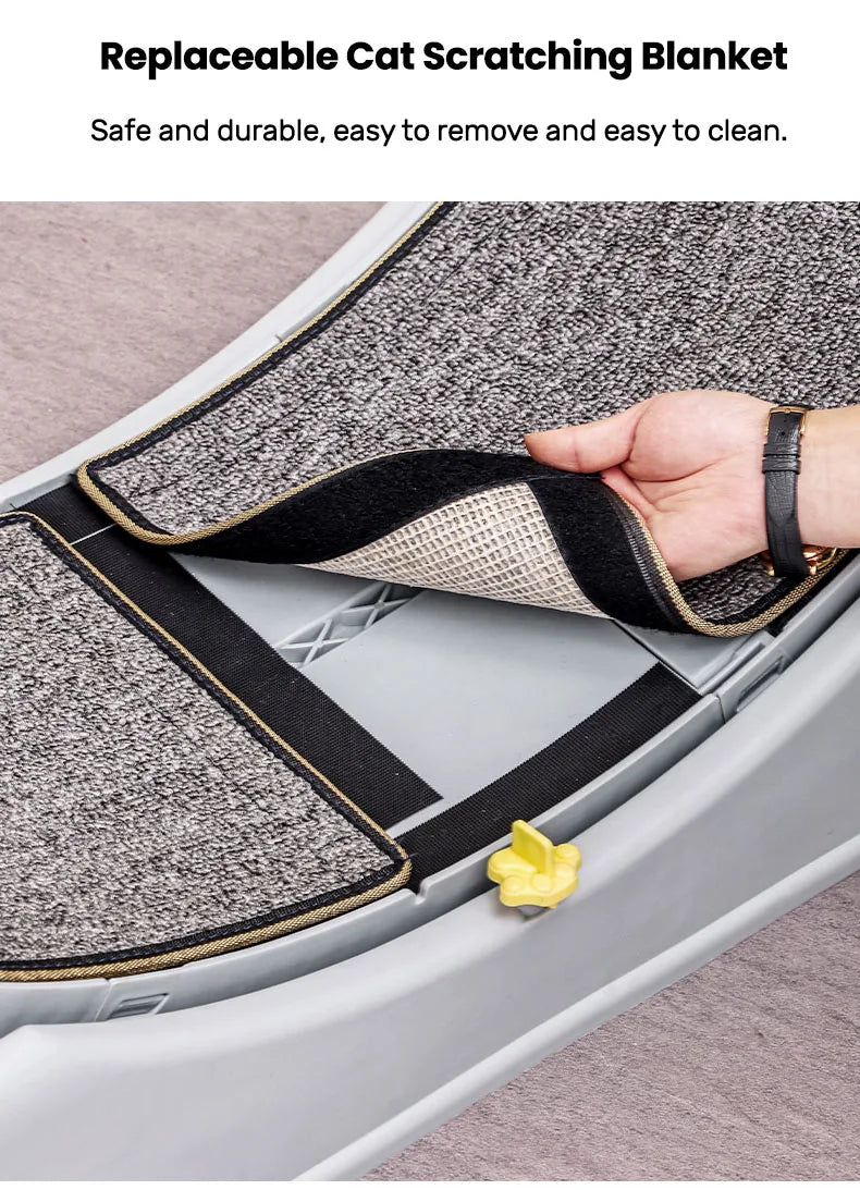 Cat Running Exercise Wheel Treadmill, Ultra-Quiet Safety Cat Training Toy with and Locking Mechanism,Removable Carpeted Runway by PawHaven