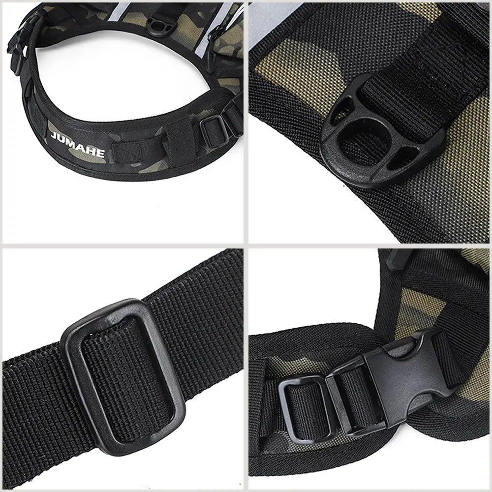Pet Snack Bag Outdoor Dog Backpacks Harness Reflective Chest Strap Double Bags Vest Walk Travel Camping for Medium Large Dog by PawHaven