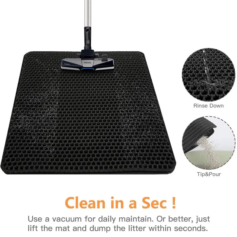 Pet Cat Litter Mat Waterproof Double Layer Cat Litter Trapping Pet Litter Box Mat Clean Pad Products For Cats Accessories by PawHaven