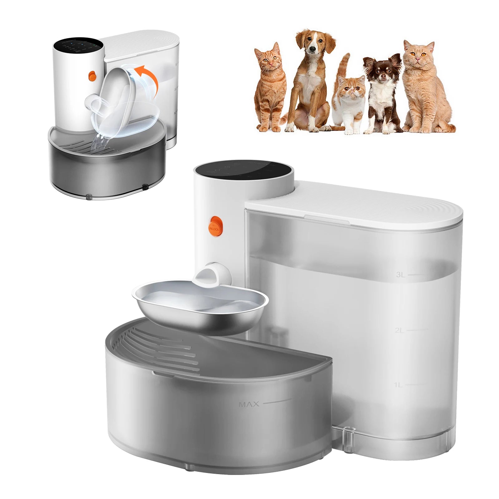 Premium Ultra Silent Cat Water Fountain Battery Operated by PawHaven