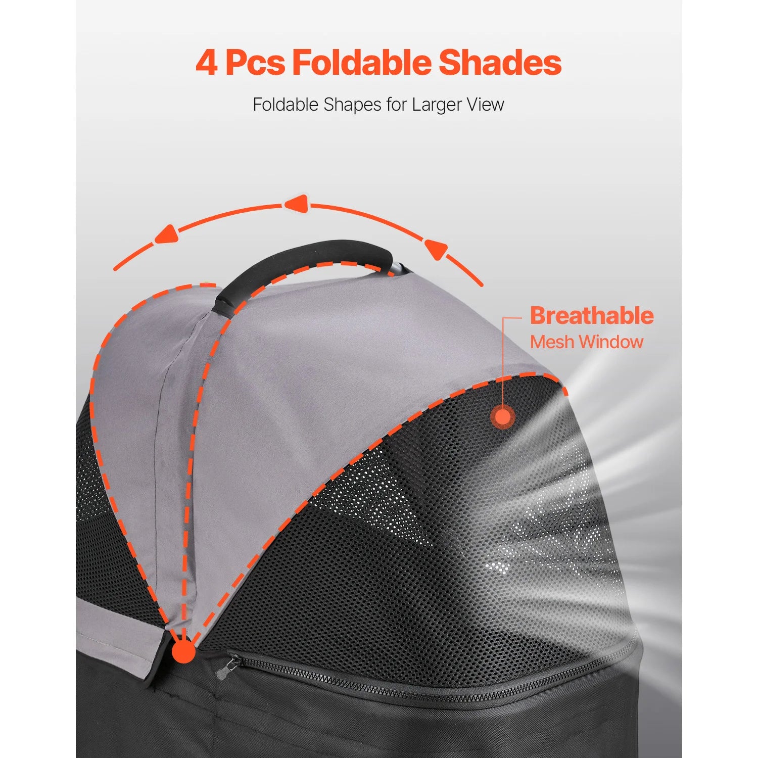 SucceBuy Pet Stroller 35 lbsDog Stroller Cart 4 Wheels Cats Pram w/Carrier & Mesh Animal Carrier w/Brake Small to Medium Pet by PawHaven
