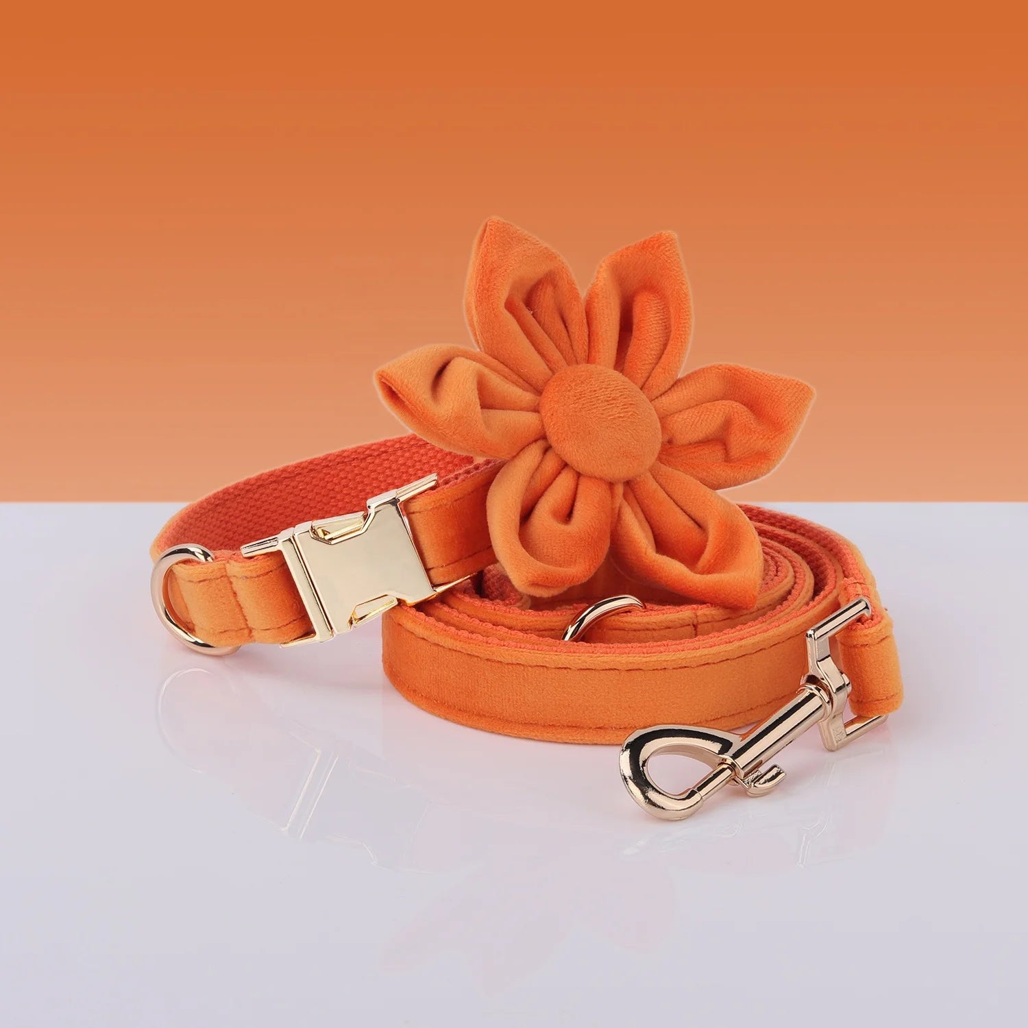 Velvet Personalised Dog Flower Collar And Leash Set by PawHaven