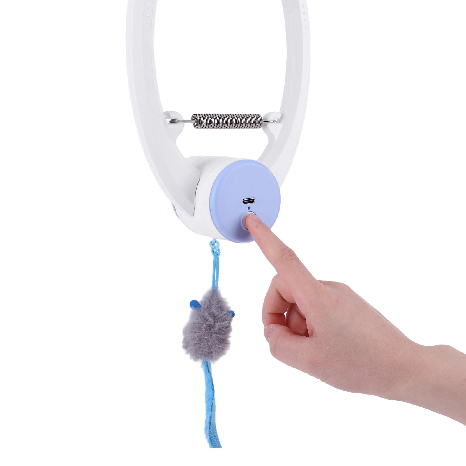 Door Hanging Automatic Retractable Kitten Toys with 3 Catnip Mice Self Play Hanging Door Cat Mouse Toys for Indoor Cats by PawHaven