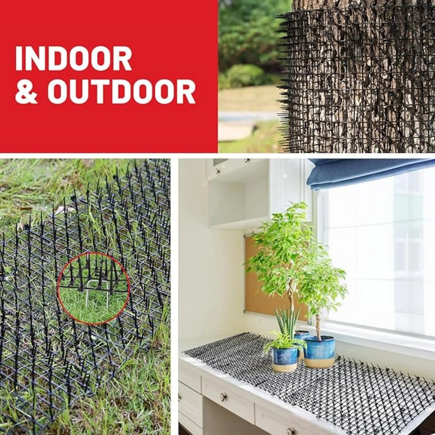 Cat-Proof Mat with Spikes for Vegetable Garden Durable Protection against Cats And Dogs Ideal for Gardening And Plant Care by PawHaven