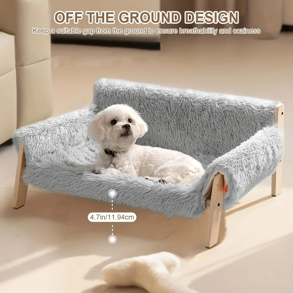 1pc Pet Sofa Bed, 11.94 cm Off The Ground, Machine Washable, Supports Up To 15 Kg, Suitable For Small And Medium Dogs And All Types Of Cats. by PawHaven