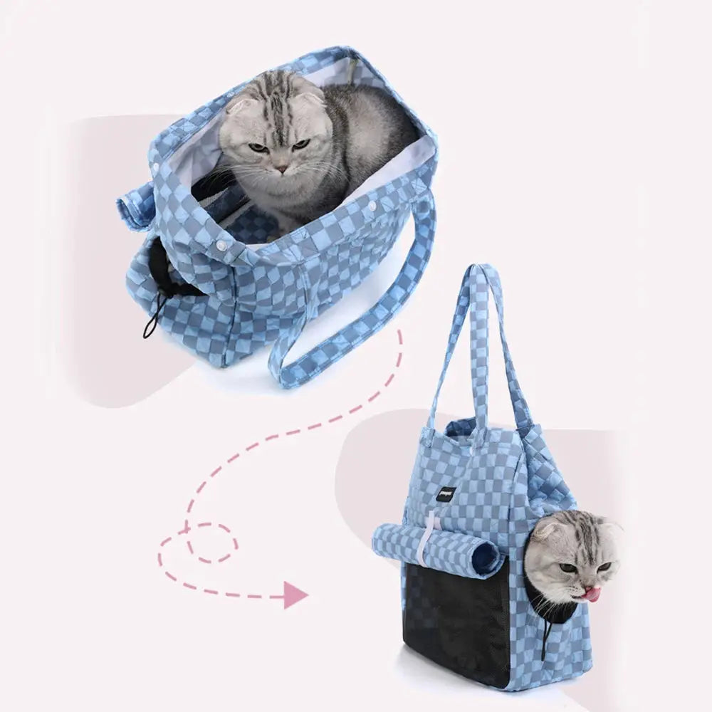 Portable Pet Bag Cat Shoulder Bag Outdoor Breathable Carrying Travel Bag For Small Mini Dog by PawHaven