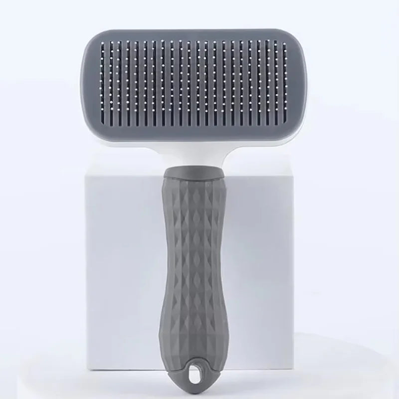 Pet One Button Self Cleaning Slicker Brush Automatic Hair Remover Comb Dog Cat Massage Needle Comb For Pet Beauty Care Supplies by PawHaven