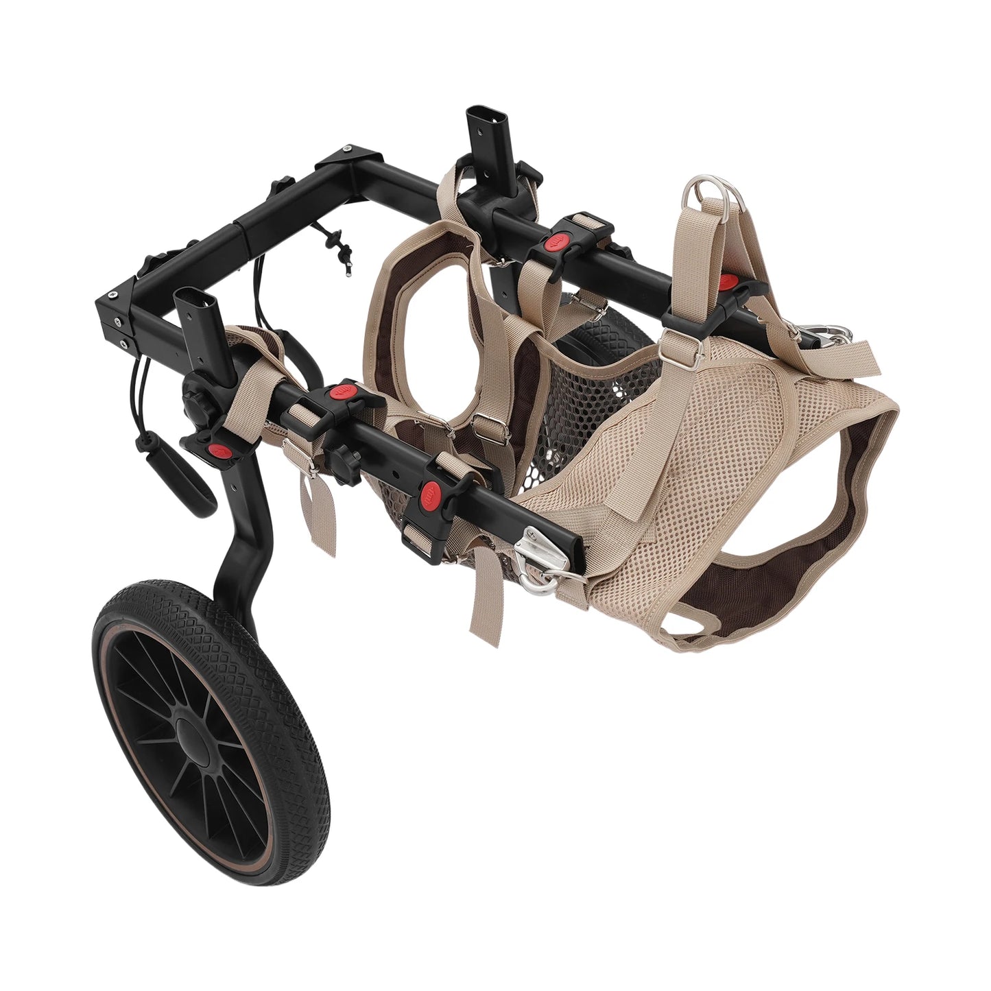Adjustable Dog Wheelchair Hind Leg Rehabilitation Walker, Aluminum Alloy Pet Walking Aid Cart for Disabled & Senior Dogs by PawHaven