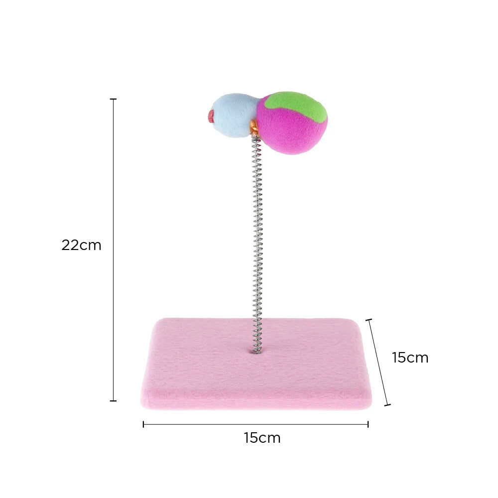 Cat Scratching Board with Mouse Toy, Durable Claw Grinding Mat for Cats, Indoor Play and Furniture Protection by PawHaven