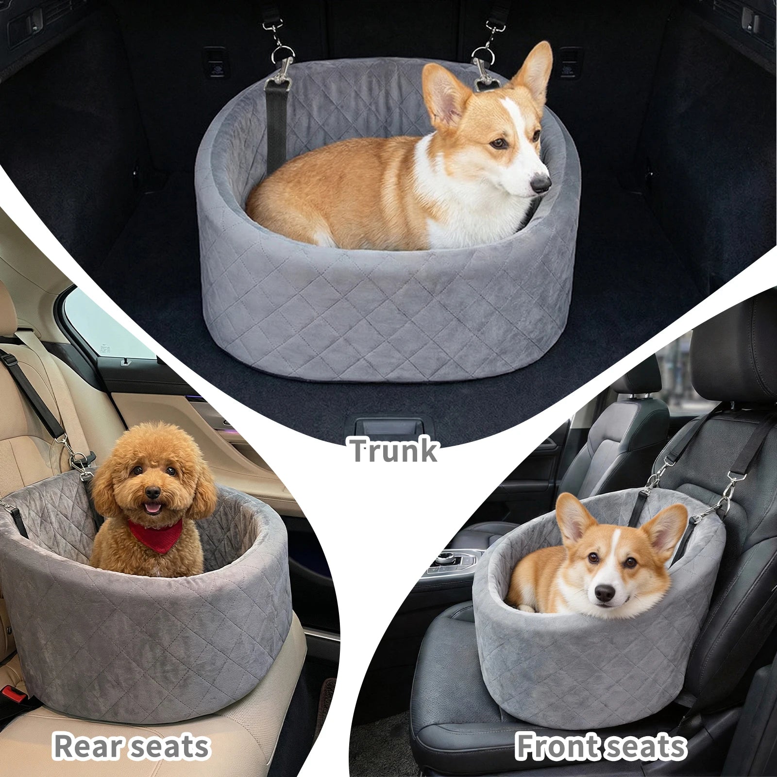 Portable Pet Car Seat for Small Dogs and Cats – Machine-Washable, Comfortable Seat, and Vehicle Dog Hammock car seat cover by PawHaven
