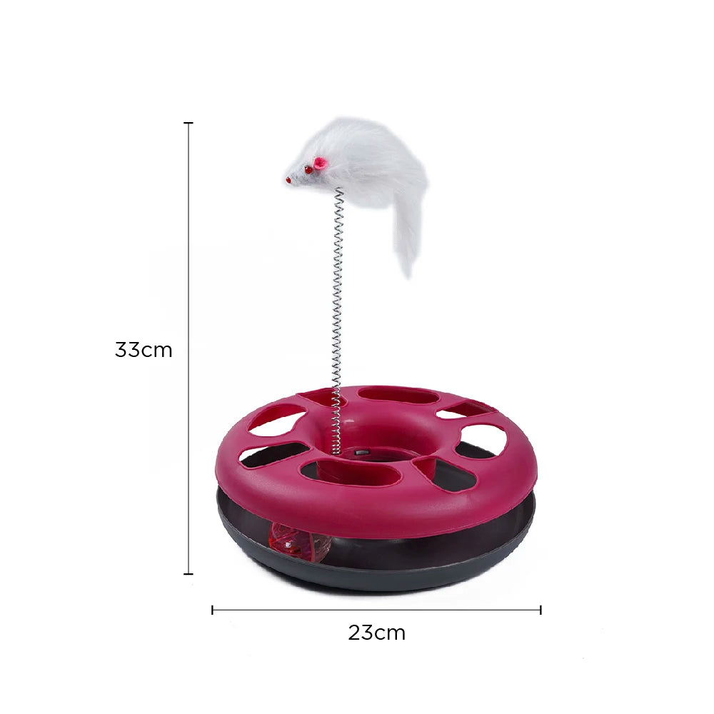 Premium Cat Toy 3 In 1 Disc Ball Mouse For Exercise by PawHaven