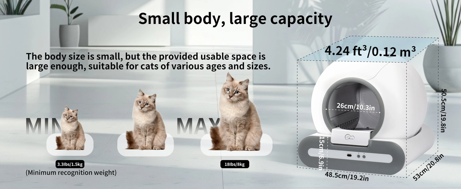 Doel 65L Self Cleaning Cat Litter Box App Control by PawHaven