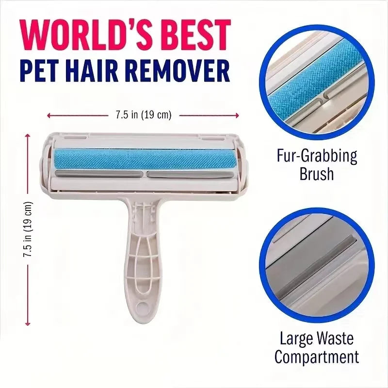 Premium Reusable Pet Hair Roller For Quick Fur Removal by PawHaven