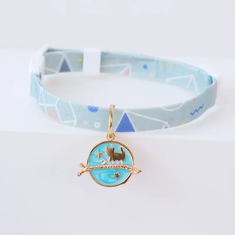 Cute Daisy Pet Collar for Summer, Cat Dog Necklace with Breakaway Safety Buckle, Breathable & No Choke Summer Daisy Flower by PawHaven