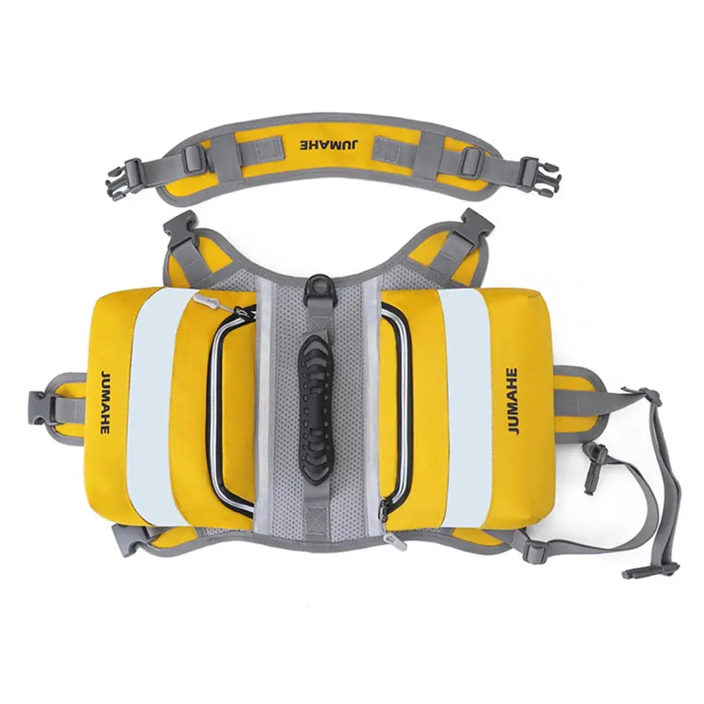 Pet Snack Bag Outdoor Dog Backpacks Harness Reflective Chest Strap Double Bags Vest Walk Travel Camping for Medium Large Dog by PawHaven