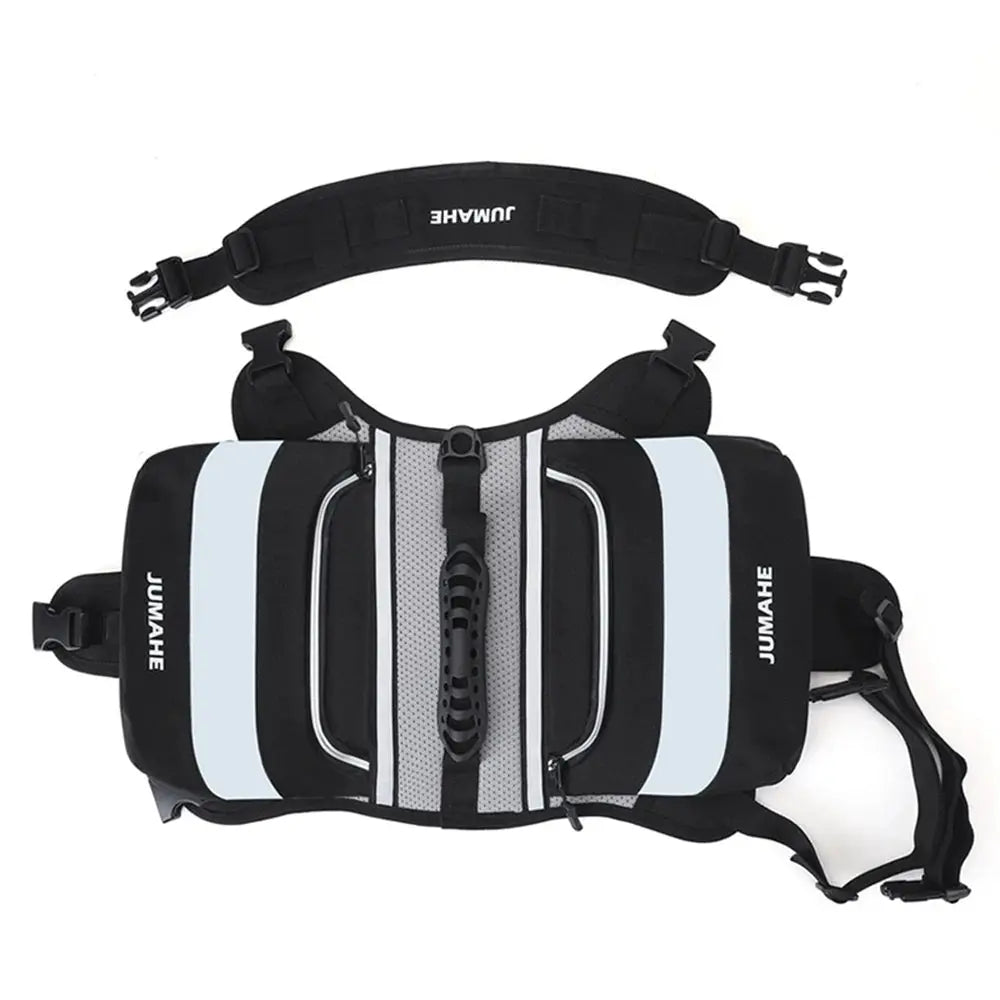Pet Snack Bag Outdoor Dog Backpacks Harness Reflective Chest Strap Double Bags Vest Walk Travel Camping for Medium Large Dog by PawHaven