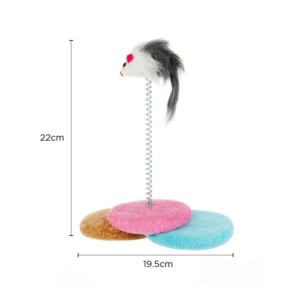 Cat Scratching Toy with Spring and Scratchboard, Durable Interactive Play for Cats, Protects Furniture by PawHaven