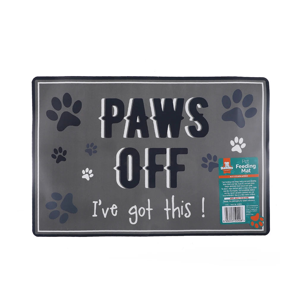 Premium Non Slip Waterproof Pet Feeding Mat Easy Clean by PawHaven