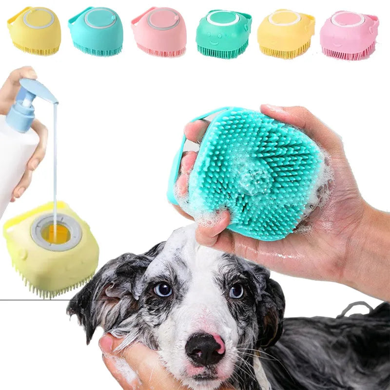 Premium Silicone Pet Bath Massage Gloves For Dogs And Cats by PawHaven