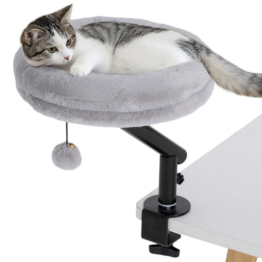 PawHut Cat Bed for Desk, 360° Rotatable Adjustable Cat Nest Hammock by PawHaven