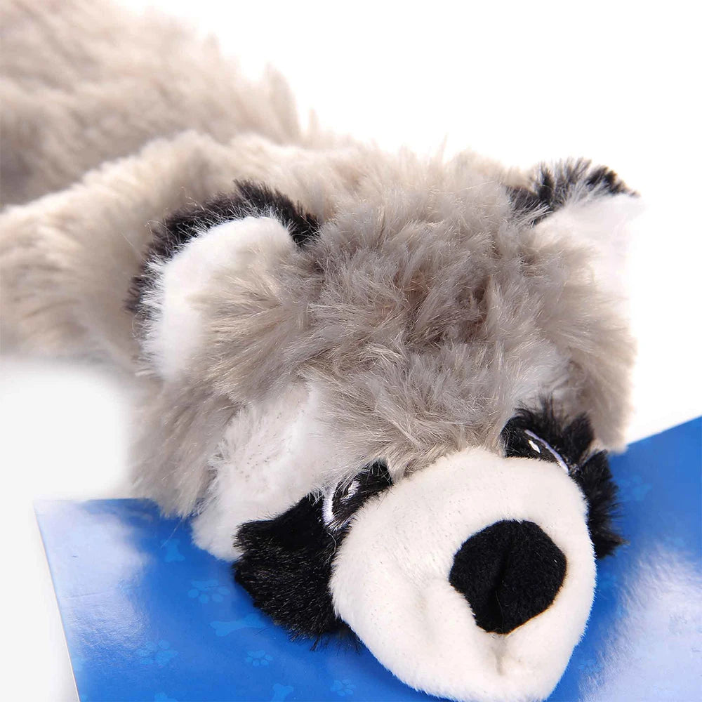 Premium Dual Squeaking Raccoon Plush Dog Toy by PawHaven