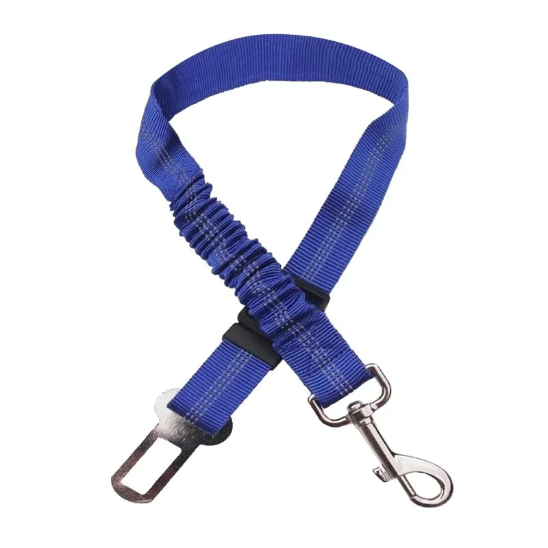 1pc Reflective Dog Car Tether, Durable Nylon Seat Belt Harness, Adjustable Pet Travel Strap for Vehicle Riding Safety by PawHaven