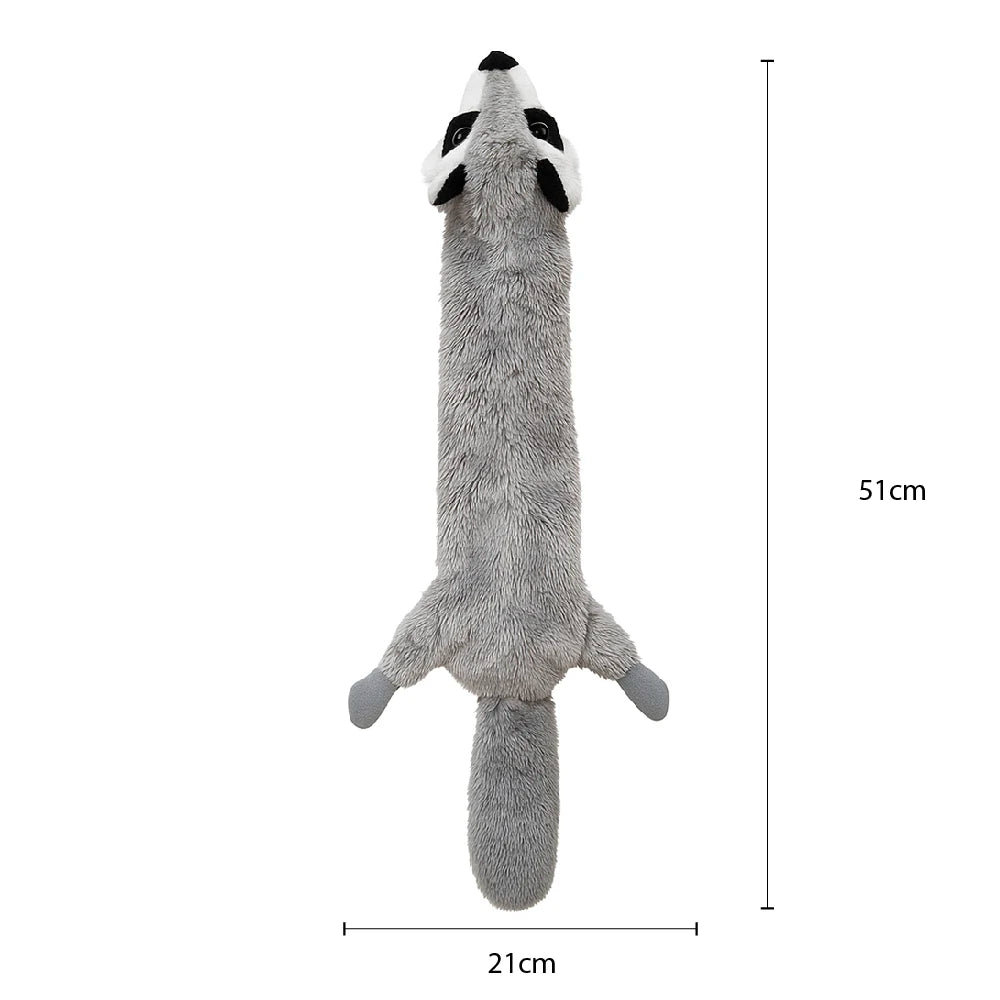 Premium Dual Squeaking Raccoon Plush Dog Toy by PawHaven