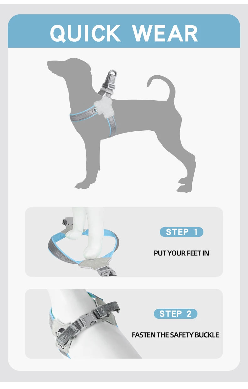 Holapet Reflective Adjustable Dog Harness Vest by PawHaven