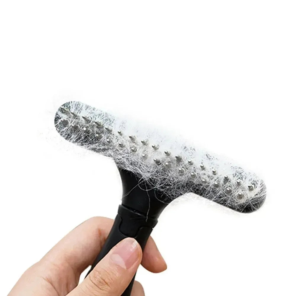 Dog Rake Deshedding Dematting Brush Comb Undercoat Rake for Dogs Cats Short Long Hair Pet Brushes Shedding with Double Row Pins by PawHaven