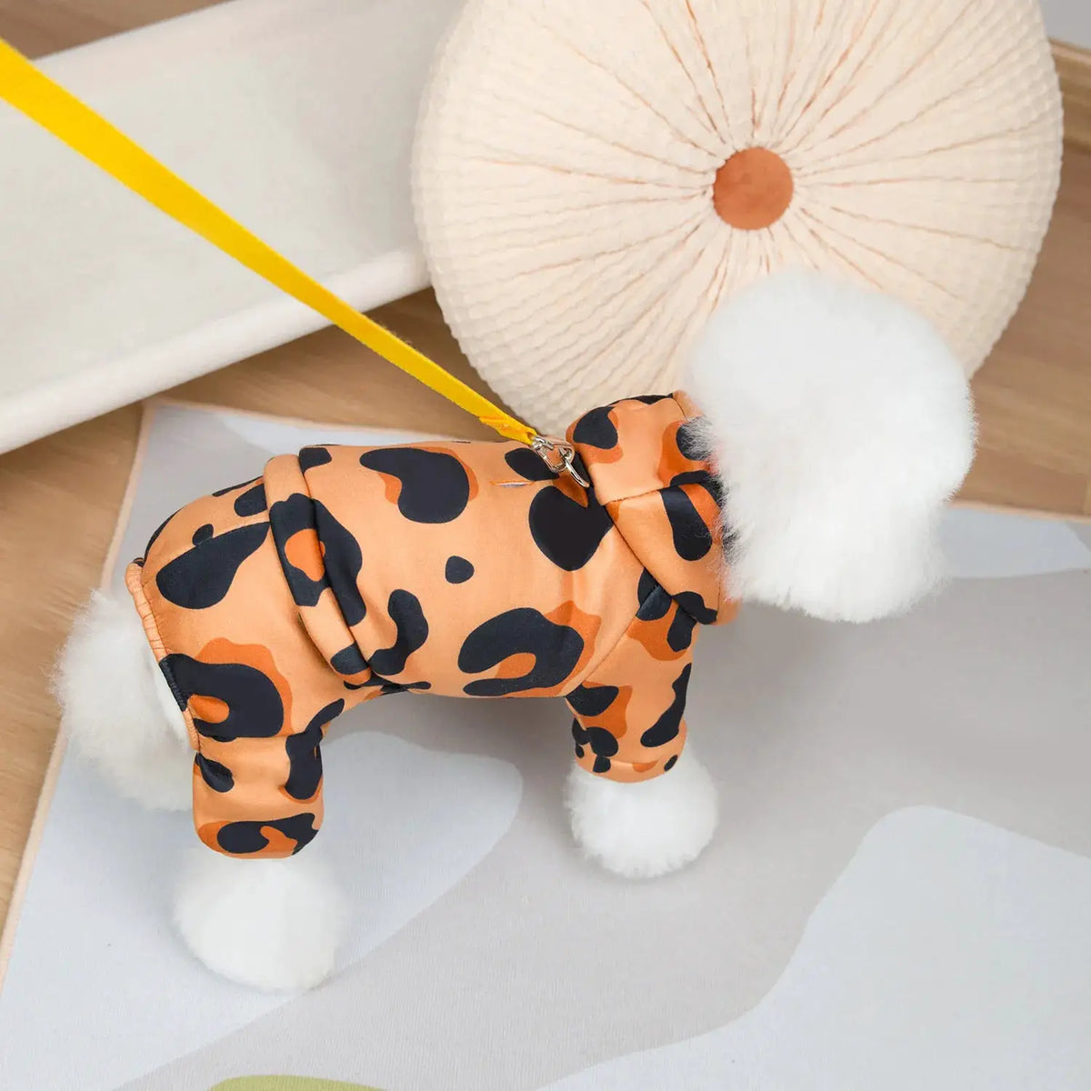 Leopard Print Pet Puppy Dog Four-legged With hooks Hoodie Clothes Small Dog spring and Winter Warm dog cat pet Clothes by PawHaven