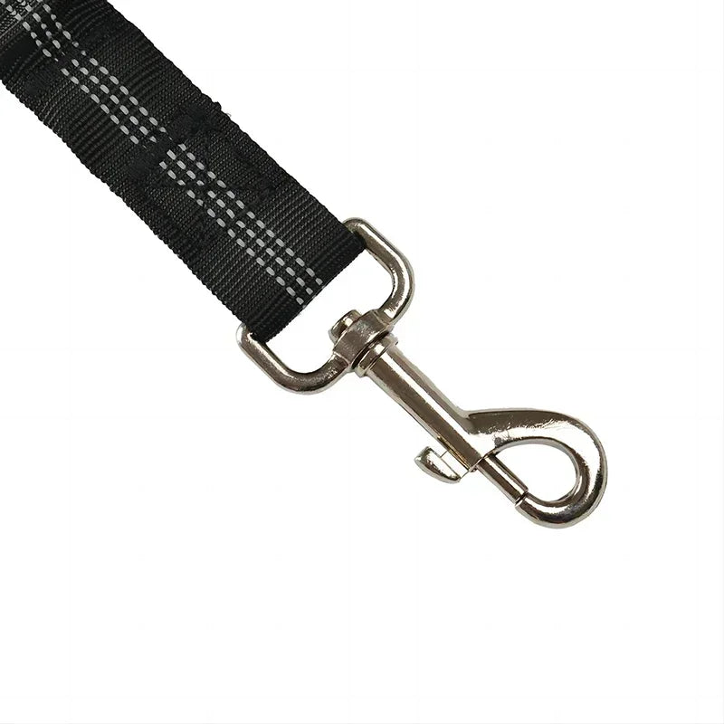 1pc Reflective Dog Car Tether, Durable Nylon Seat Belt Harness, Adjustable Pet Travel Strap for Vehicle Riding Safety by PawHaven
