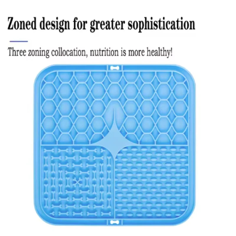 Pet Lick Silicone Mat Dogs Pet Slow Food Plate for Dog Bathing Distraction Silicone Dog Sucker Food Training Dog Feeder Supplies by PawHaven