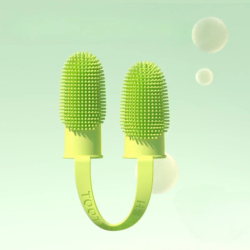 Super Soft Pet Dog Finger Toothbrush Teeth Cleaning Bad Breath Care Nontoxic Silicone Tooth Brush Tool Dog Cat Cleaning Supplies by PawHaven
