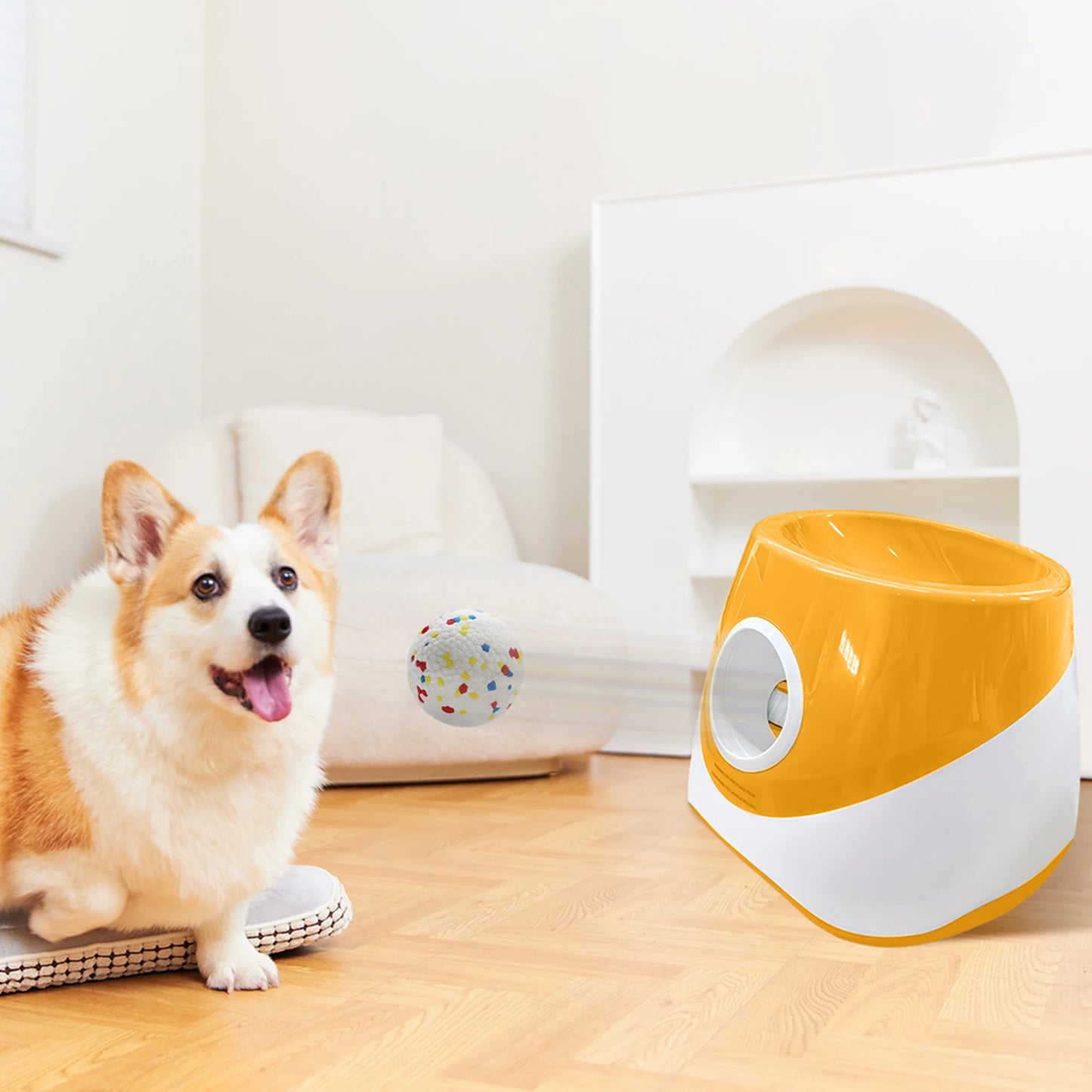 Automatic Dog Ball with 3 Distance for Medium & Small Dogs (Orange) by PawHaven